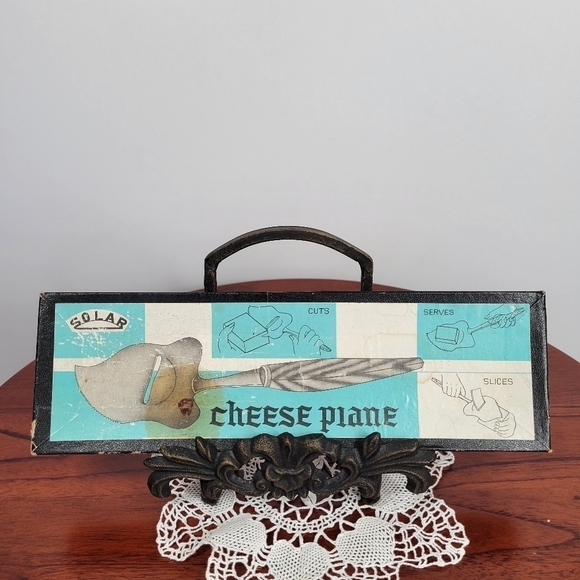Vtg‎ Solar Cheese Plane Slicer Cutter Server w/ Original Box Mid Century Modern - Picture 3 of 12